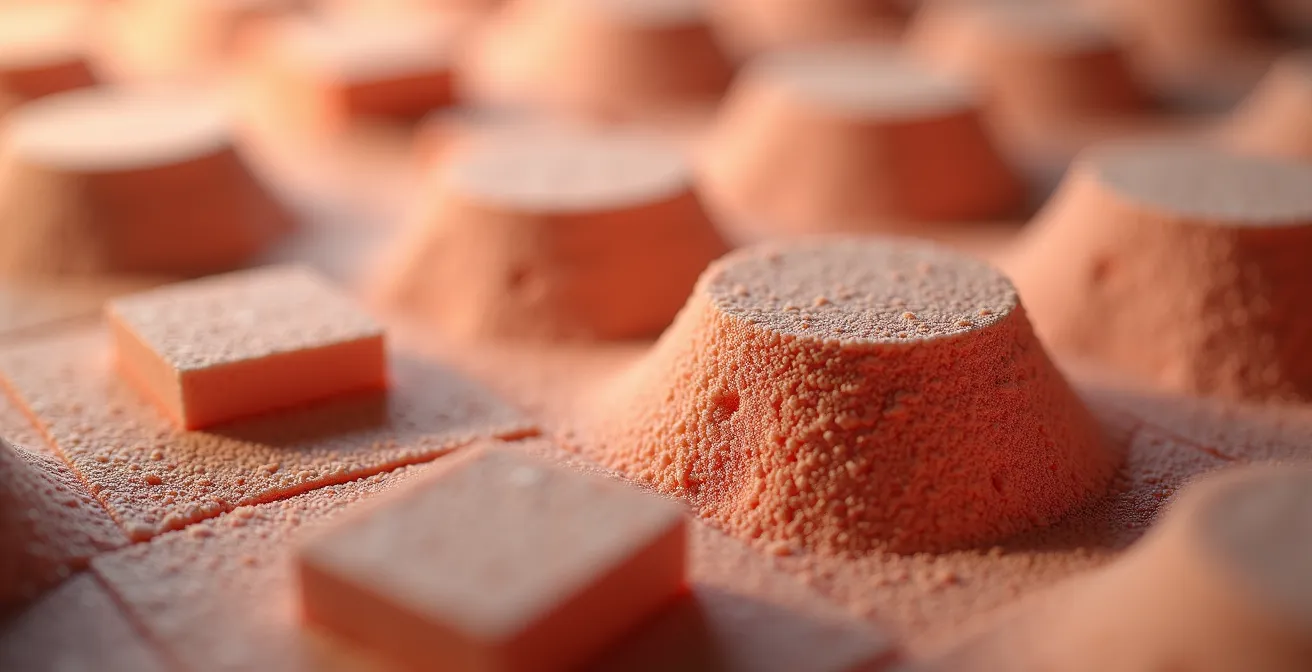 Gros plan détaillé de la texture de la mousse de sécurité montrant qualité et sûreté